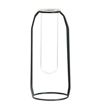 Load image into Gallery viewer, Affordable Lluxury Nordic Style Glass Iron Art Vase Rose Gold Ceometric Shape Flowerpot Home Wedding Decoration Accessories
