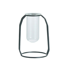 Load image into Gallery viewer, Affordable Lluxury Nordic Style Glass Iron Art Vase Rose Gold Ceometric Shape Flowerpot Home Wedding Decoration Accessories
