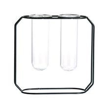 Load image into Gallery viewer, Affordable Lluxury Nordic Style Glass Iron Art Vase Rose Gold Ceometric Shape Flowerpot Home Wedding Decoration Accessories
