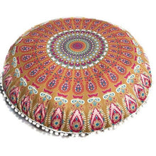 Load image into Gallery viewer, Indian Mandala Pillows Round Bohemian Home Pillows Cover Case Decorative Pillows For Home Living Seat Cover Home Textile
