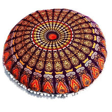 Load image into Gallery viewer, Indian Mandala Pillows Round Bohemian Home Pillows Cover Case Decorative Pillows For Home Living Seat Cover Home Textile
