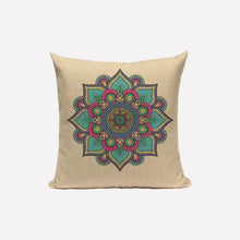 Load image into Gallery viewer, Throw Pillow Case Cotton Retro Mandala Pillowcase Moroccan Boho Decorative 45*45 40*40 Bohemian Yellow fur Linen Cushion Cover
