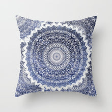 Load image into Gallery viewer, 45*45CM pillow case Ethnic wind mandala peach leather printed pillowcase Square decorative pillowcase
