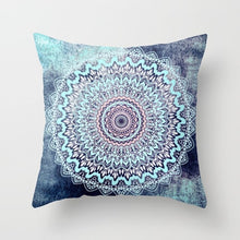 Load image into Gallery viewer, 45*45CM pillow case Ethnic wind mandala peach leather printed pillowcase Square decorative pillowcase
