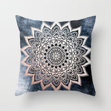 Load image into Gallery viewer, 45*45CM pillow case Ethnic wind mandala peach leather printed pillowcase Square decorative pillowcase
