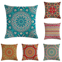 Load image into Gallery viewer, Mandala Printing Cushion Cover Mandala Polyester Decorative Pillowcase Home Accessories Sofa Pillow Case Funda Almohada
