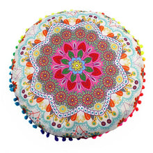 Load image into Gallery viewer, 43*43CM Indian Mandala Floor Pillows Round Bohemian Cushion Pillows Cover Case Cushions Textile Pillowcase New 2019
