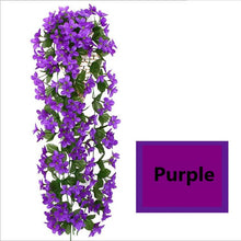 Load image into Gallery viewer, Violet Artificial Ivy Leaf Garland Fake Foliage Hanging Flowers Vine Plant Home Garden Decoration Wall Indoor Outdoor Wedding
