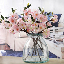 Load image into Gallery viewer, Artificial Cherry blossoms Silk+Plastic flowers branch for Home hotel Decor DIY Wedding arch Decoration wreath
