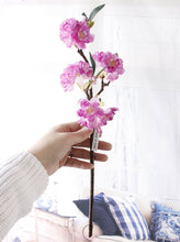 Load image into Gallery viewer, Artificial Cherry blossoms Silk+Plastic flowers branch for Home hotel Decor DIY Wedding arch Decoration wreath
