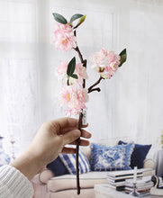 Load image into Gallery viewer, Artificial Cherry blossoms Silk+Plastic flowers branch for Home hotel Decor DIY Wedding arch Decoration wreath
