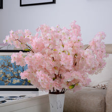 Load image into Gallery viewer, Fake Cherry Blossom Flower Branch Begonia Sakura Tree Stem for Event Wedding Tree Deco Artificial Decorative Flowers For Hotel
