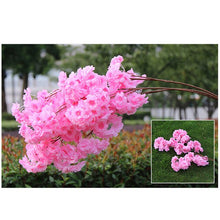 Load image into Gallery viewer, Fake Cherry Blossom Flower Branch Begonia Sakura Tree Stem for Event Wedding Tree Deco Artificial Decorative Flowers For Hotel
