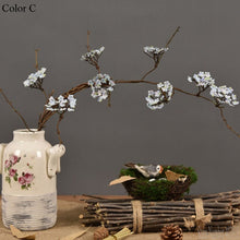 Load image into Gallery viewer, Cherry blossoms tree branch Artificial Silk flowers Sakura Rattan Kudo for fall home Decoration Home table Decor fake flower
