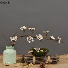 Load image into Gallery viewer, Cherry blossoms tree branch Artificial Silk flowers Sakura Rattan Kudo for fall home Decoration Home table Decor fake flower

