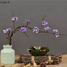 Load image into Gallery viewer, Cherry blossoms tree branch Artificial Silk flowers Sakura Rattan Kudo for fall home Decoration Home table Decor fake flower
