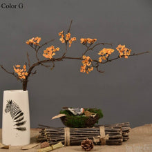 Load image into Gallery viewer, Cherry blossoms tree branch Artificial Silk flowers Sakura Rattan Kudo for fall home Decoration Home table Decor fake flower
