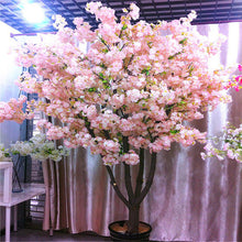 Load image into Gallery viewer, Silk Cherry Blossom Simulation Fake Flower Bouquet Artificial Cherry Tree for  Hotel Scenic Landscape DIY Wedding Decoration

