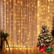 Load image into Gallery viewer, LED Christmas Light 220V EU Icicle waterfall Garland Fairy String Curtain Lights Outdoor For Party Wedding Bar New Year Decor
