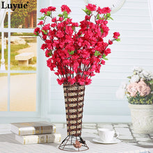 Load image into Gallery viewer, Luyue 65cm 10Pcs/lot Artificial Peach Cherry Blossom Silk fake Flowers Home Wedding Simulation Flower Garland party Decoration
