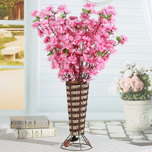 Load image into Gallery viewer, Luyue 65cm 10Pcs/lot Artificial Peach Cherry Blossom Silk fake Flowers Home Wedding Simulation Flower Garland party Decoration
