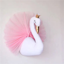 Load image into Gallery viewer, Cute 3D Golden Crown Swan Wall Art Hanging Wall Decorations Double-sided Printed Pillow Cushion For Girls Ornament Baby Toys
