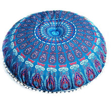 Load image into Gallery viewer, OCHINE Mandala Flower Round Pillow Case Large 80*80cm
