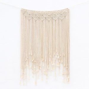 OurWarm 100x115cm Handmade Cotton Wall Hanging Tapestry Macrame Wedding Backdrop Curtain Bohemia Tassel Wall Art Boho Home Decor