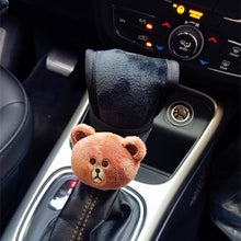 Load image into Gallery viewer, Cute Cartoon Bear Plush Car Sefety Seat Belt Cover Shoulder Pad Hand Brake Gear Shifter Cover Car Styling Interior Accessories
