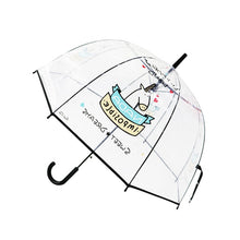 Load image into Gallery viewer, SAFEBET Sakura Transparent Umbrella Semi Automatic Kids Umbrellas Apollo Cute Umbrella Long Handle Rain Umbrellas For Girl
