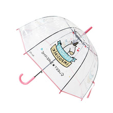 Load image into Gallery viewer, SAFEBET Sakura Transparent Umbrella Semi Automatic Kids Umbrellas Apollo Cute Umbrella Long Handle Rain Umbrellas For Girl
