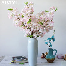 Load image into Gallery viewer, Foreign trade excellent product artificial lilac flower bridal bouquet cherry blossom silk fake flower wedding DIY home deco
